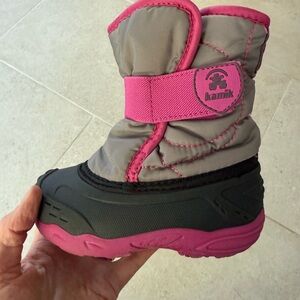 Kamik Kids' Fuchsia and Gray Snow Boots